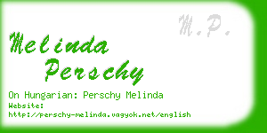 melinda perschy business card